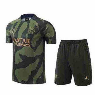 Tailandia Conjunto Equipacion Paris Saint Germain Entrenamiento 2024 2025 Verde Negro