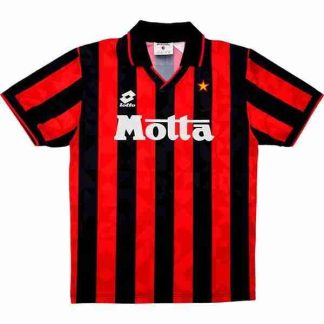 Tailandia Equipacion AC Milan Primera Retro 1993 1994 Negro Rojo