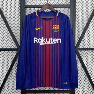 Tailandia Equipacion FC Barcelona Primera Manga Larga Retro 2017 2018