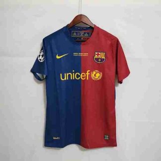 Tailandia Equipacion FC Barcelona Primera Retro 2008 2009 Azul Rojo