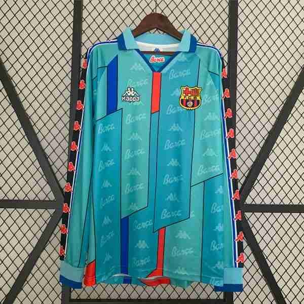 Tailandia Equipacion FC Barcelona Segunda Manga Larga Retro 1996 1997