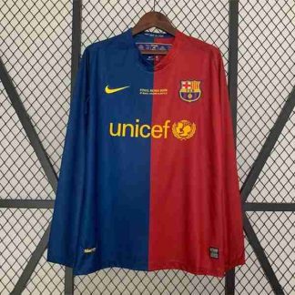 Tailandia Equipacion FC Barcelona Primera Manga Larga Retro 2008 2009