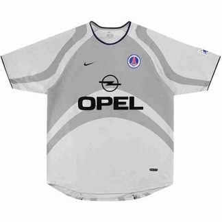 Tailandia Equipacion Paris Saint Germain Segunda Retro 2001 Gris