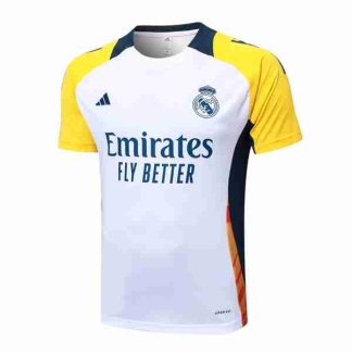 Tailandia Equipacion Real Madrid Entrenamiento 2024 2025 Blanco Amarillo