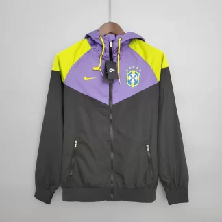 Chubasquero de la Selección Brasileña Púrpura-Negro