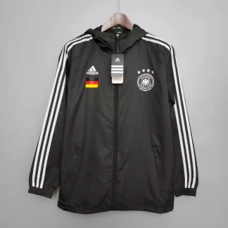 Camiseta de Fútbol Alemania Negra Chubasquero 2021