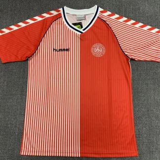 Camiseta de Fútbol Retro Local Selección Nacional de Dinamarca 1986 Calidad Tailandesa