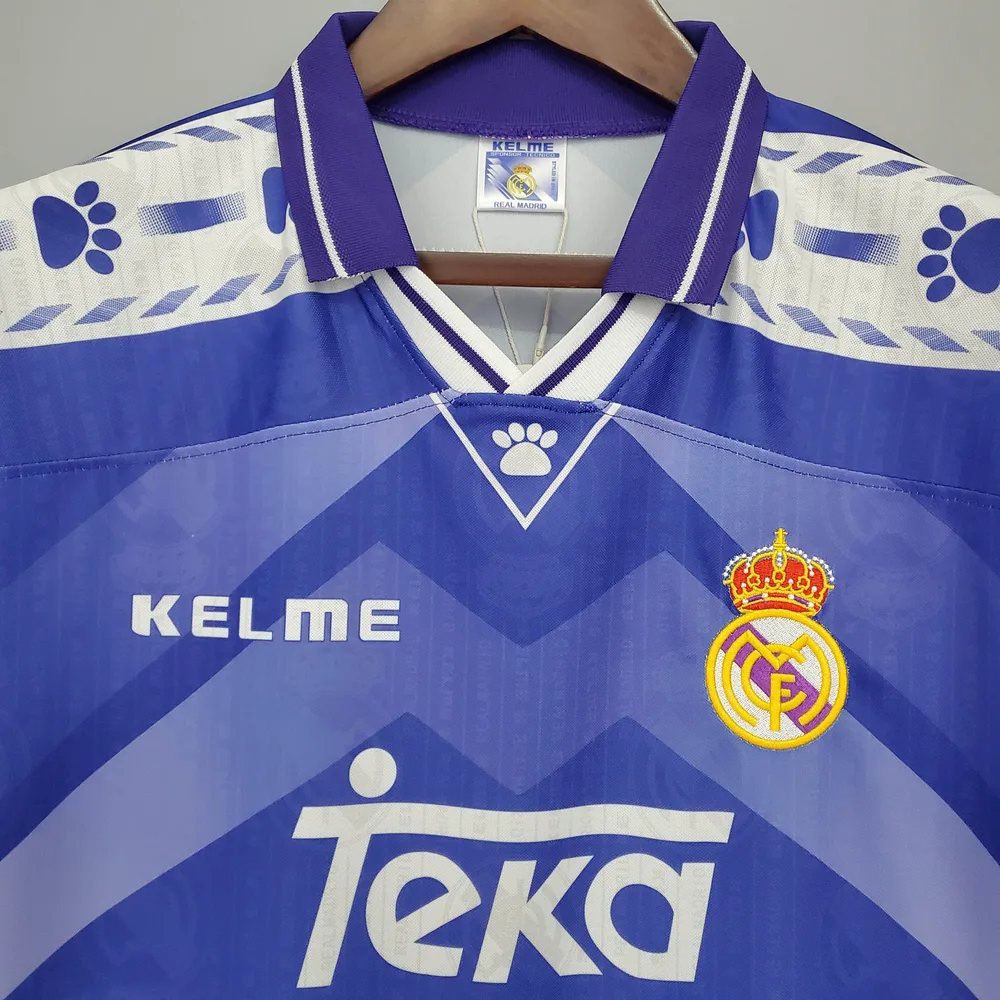 Camiseta Visitante Retro del Real Madrid 1996/1997 Calidad Tailandesa