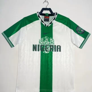 Camiseta de Fútbol Retro Visitante Selección Nacional de Nigeria 1996 Calidad Tailandesa