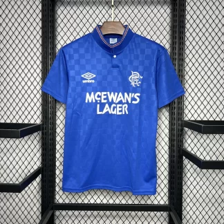 Camiseta de Fútbol Retro Local Rangers 1987/1990 Calidad Thai