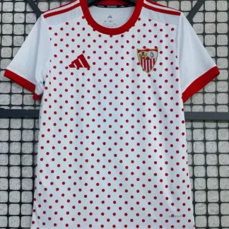 2025/2026 Sevilla Traje de Entrenamiento Blanco Camiseta Fútbol Calidad Tailandesa