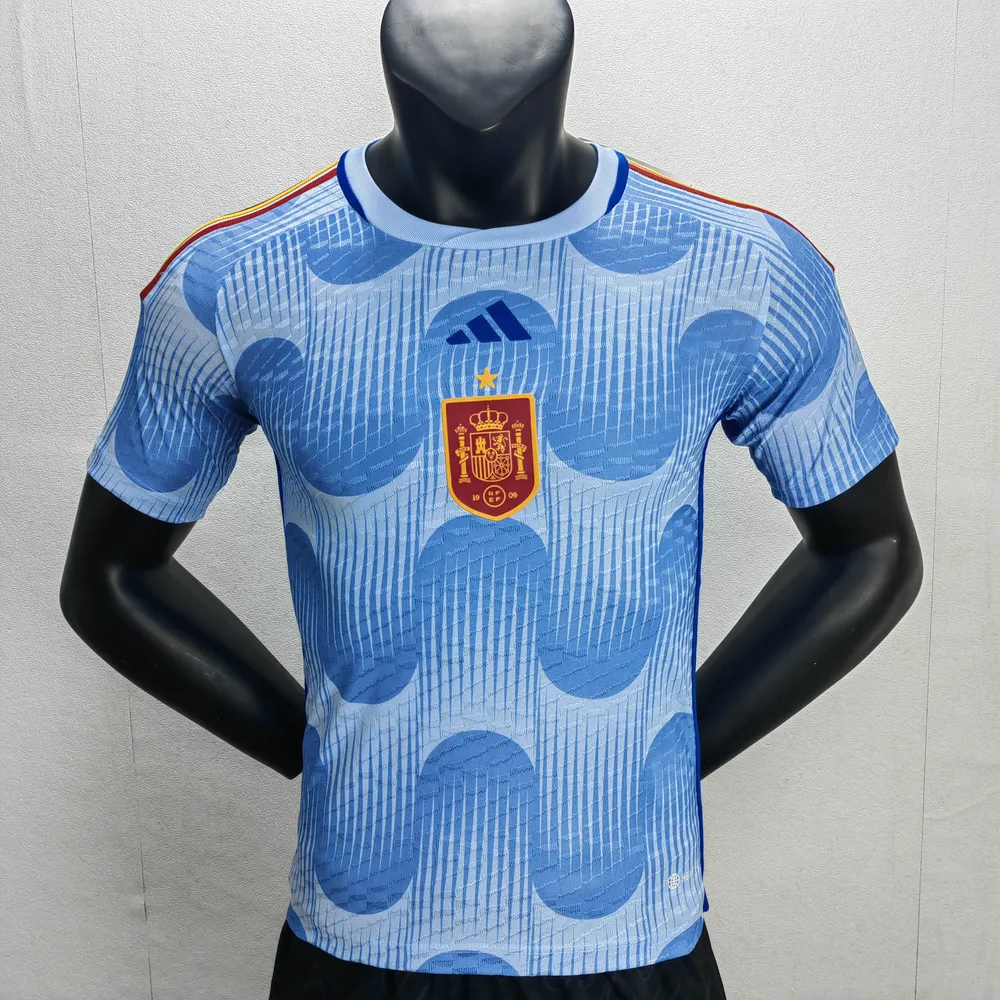 Versión de jugador de la camiseta de fútbol visitante de España para la Copa Mundial de la FIFA 2022