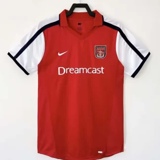 Camiseta de Fútbol 2001/2002 Retro Arsenal Local Calidad Tailandesa