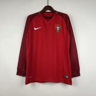 Camiseta de Fútbol Retro Manga Larga Portugal Local 2016 1:1 Calidad Tailandesa