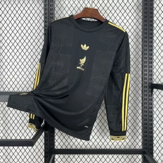 Camiseta de Fútbol Negra Edición Trofeo Nacional de México de Manga Larga 2025 AAA calidad aficionado