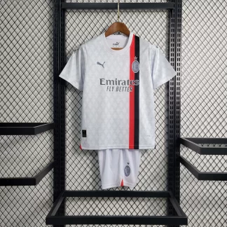Camiseta de Fútbol 2023/2024 AC Milan Visitante Calidad Tailandesa Talla Infantil