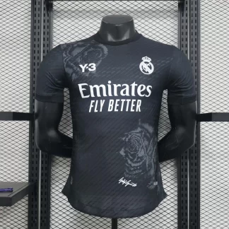 Camiseta Real Madrid Edición Especial Y-3 Negra Versión Jugador 2024/2025 Calidad Tailandesa