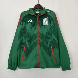 Camiseta de fútbol cortavientos verde de México 2022 AAA calidad fan