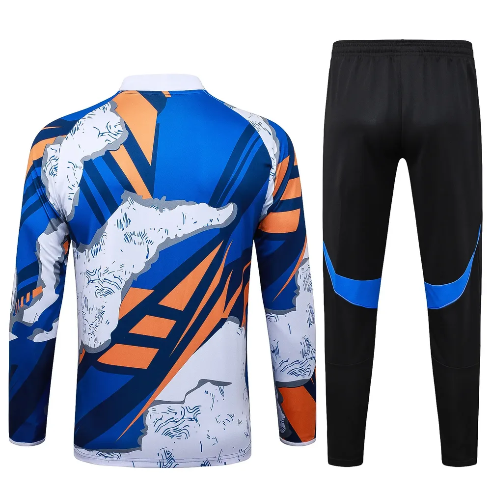 Chándal de entrenamiento con media cremallera de Real Madrid estampado inkjet camuflaje 2025/2026 Camiseta de fútbol Calidad Thai Set