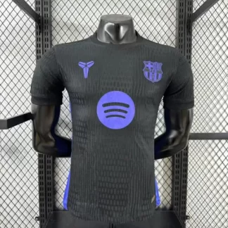 2025/2026 Camiseta de Fútbol Versión Jugador Barcelona Versión Conjunta Negra Calidad Tailandesa