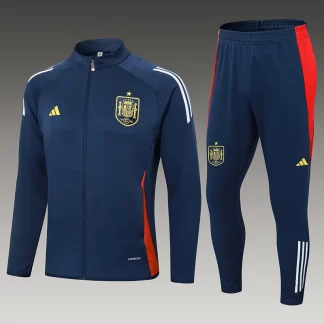 2024-2025 España Chándal de Entrenamiento de Media Cremallera Azul Real Camiseta de Fútbol Set