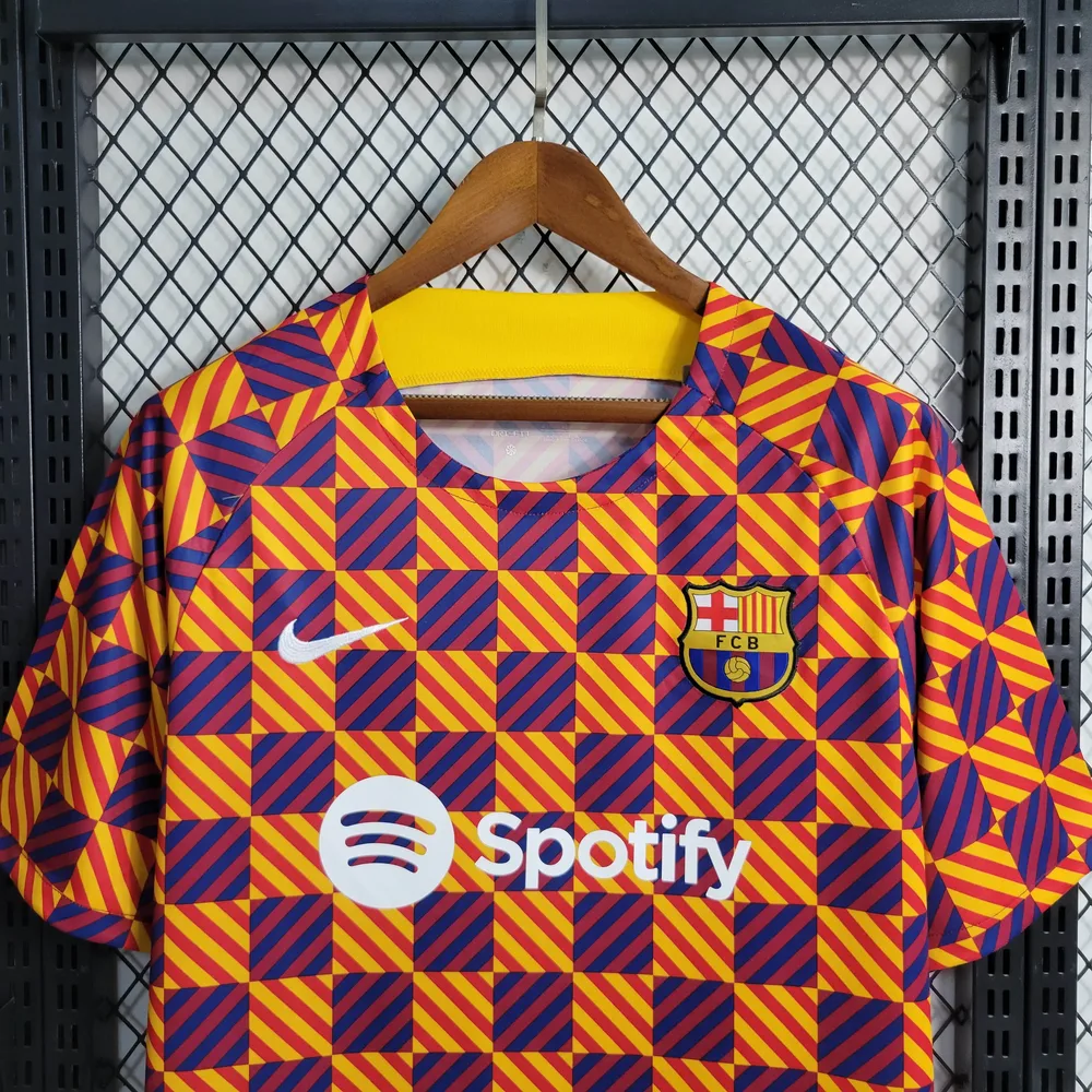 Camiseta de Entrenamiento de Barcelona 2023/2024 de Cuadros Rayados