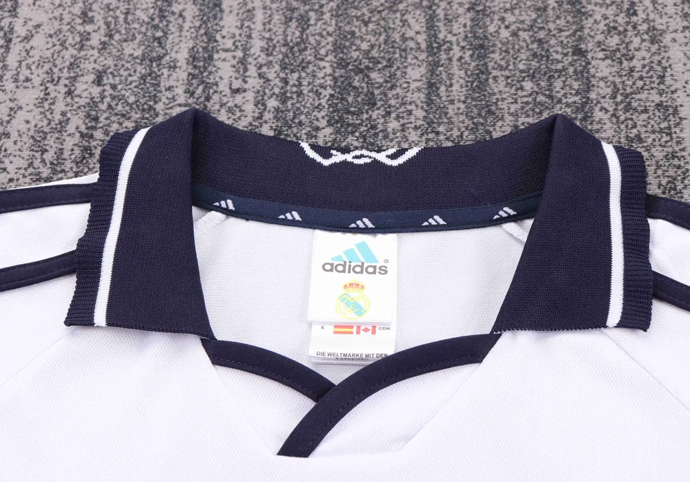 2000-2001 Retro Camiseta Local Real Madrid Calidad Tailandesa Talla Infantil
