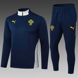 2025 Portugal Chándal de Entrenamiento Semipull Azul Real AAA Grado Fan