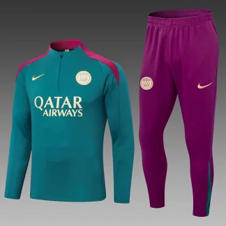 Chándal de Entrenamiento Semi-ajustado Verde Negruzco del PSG Paris Saint-Germain 2024/2025