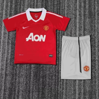 2010-2011 Retro Manchester United Camiseta Local Calidad Tailandesa Talla Infantil
