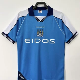 1999-2001 Retro Manchester City Camiseta Local Calidad Tailandesa