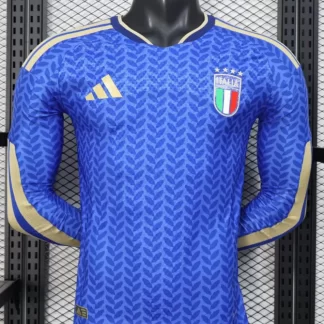 Camiseta de Fútbol Italia Local 2026 Manga Larga Versión Jugador Calidad Tailandesa