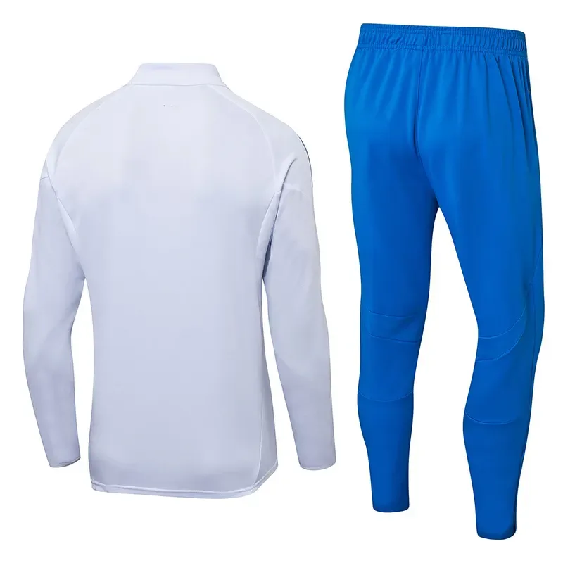 Conjunto de entrenamiento blanco de tiro medio Real Madrid 2025-2026 Calidad Thai Set 01