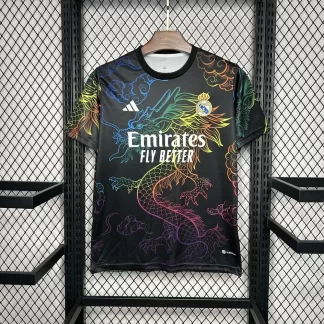 2024/2025 Real Madrid Camiseta Edición Especial Cailong Negra Calidad Tailandesa