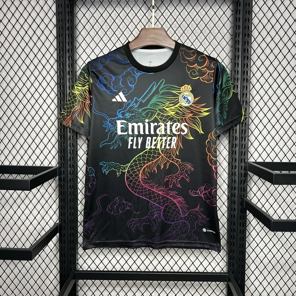 2024/2025 Real Madrid Camiseta Edición Especial Cailong Negra Calidad Tailandesa