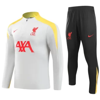 2024-2025 Liverpool Chándal de Entrenamiento de Media Cremallera Gris Jersey Calidad Tailandesa Set
