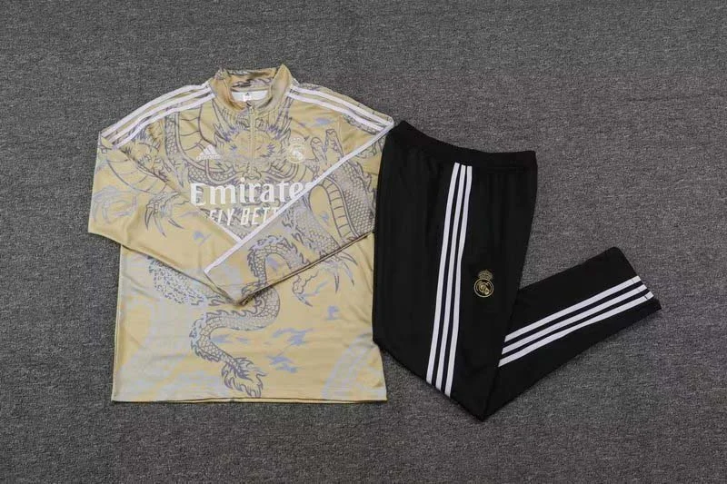Chándal de Entrenamiento Media Cremallera Edición Especial Real Madrid Amarillo 2023/2024 Set