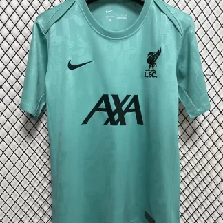 2024/2025 Camiseta de Entrenamiento Prepartido Verde Liverpool Calidad Tailandesa