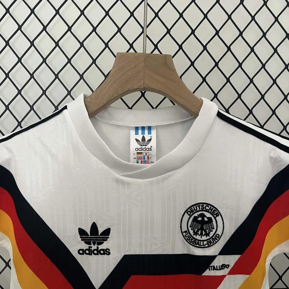 Camiseta Retro 1990 Germany Home AAA calidad fan Talla Infantil