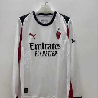2025/2026 Manga Larga AC Milan Local Camiseta de Fútbol Calidad Tailandesa