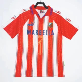 1995/1996 Retro Atletico Madrid Camiseta de Local Fútbol Calidad Tailandesa