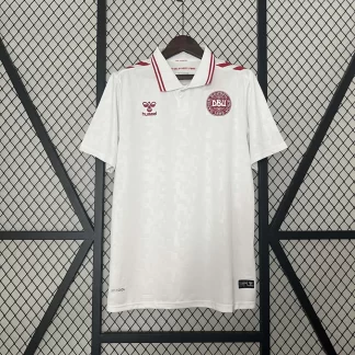 Camiseta de Fútbol Selección Nacional de Dinamarca Visitante 2024 Calidad Tailandesa