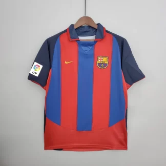 Camiseta de Fútbol Local Retro de Barcelona 2003/2004 Calidad Tailandesa