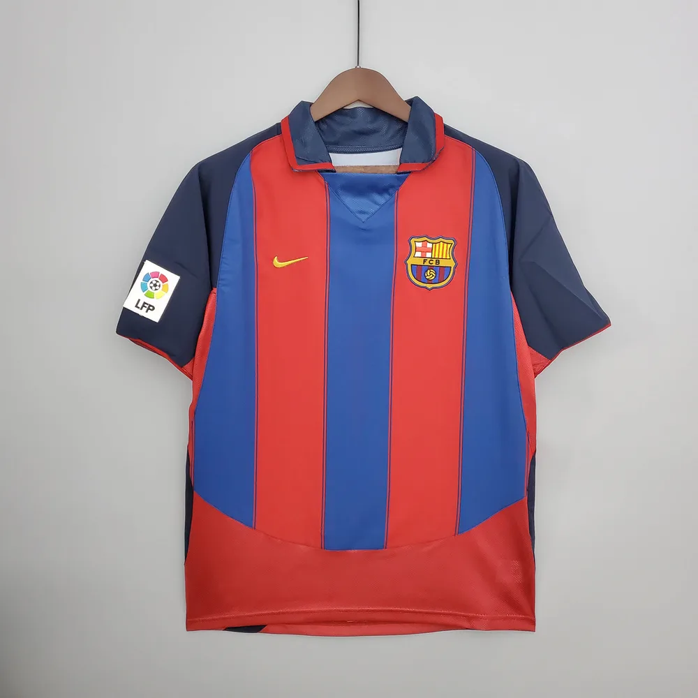 Camiseta de Fútbol Local Retro de Barcelona 2003/2004 Calidad Tailandesa