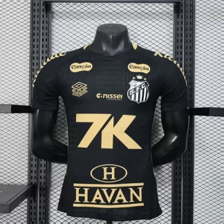 2025/2026 Versión Jugador Camiseta de Fútbol Edición Especial Santos Negro Calidad Thai