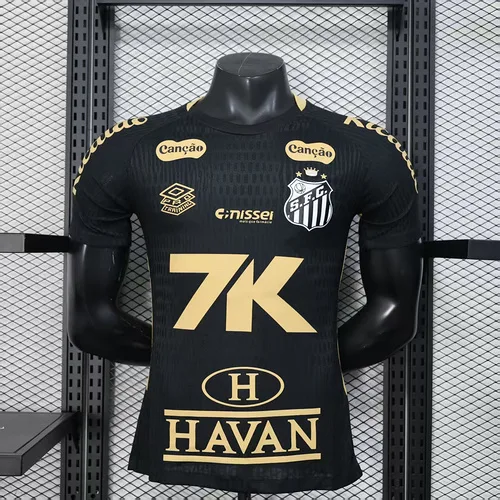 2025/2026 Versión Jugador Camiseta de Fútbol Edición Especial Santos Negro Calidad Thai