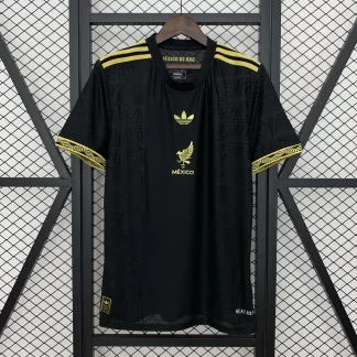 Camiseta de Fútbol Negra Edición Especial Nacional de México 2025 AAA calidad aficionado