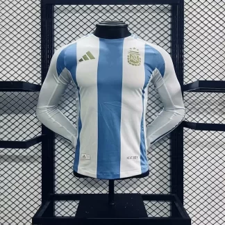 2024-2025 Versión Jugador Jersey de Manga Larga Local Argentina