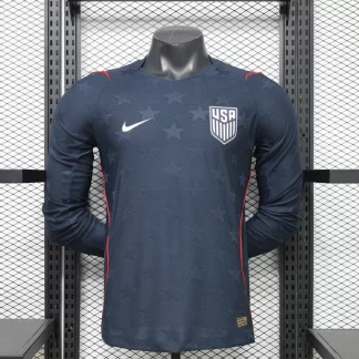 Camiseta de Fútbol de Manga Larga Versión Jugador 2026 de Estados Unidos Visitante AAA calidad para aficionados