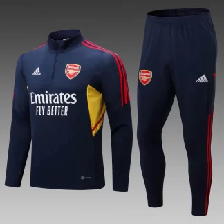 Conjunto de Camiseta de Fútbol 2022/2023 Arsenal Entrenamiento Media Cremallera Azul Real Calidad Tailandesa